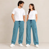 Korean Baggy 6-Pocket Trouser Zinc Blue Unisex