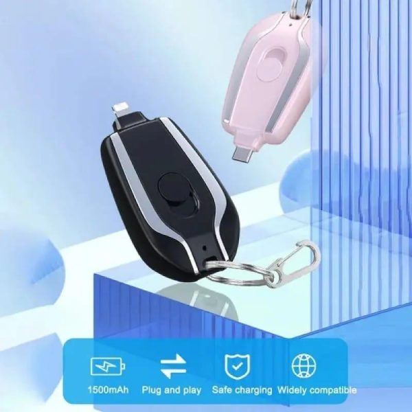 Mini Keychain Power Bank 1500Mah Emergency Power Banks Fast Charging Shopcify