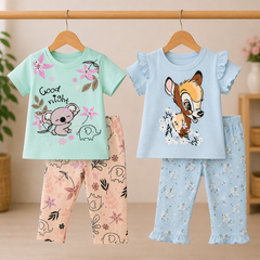 Koala & Deer Half Sleeve Pajama Set (Pack of 2)