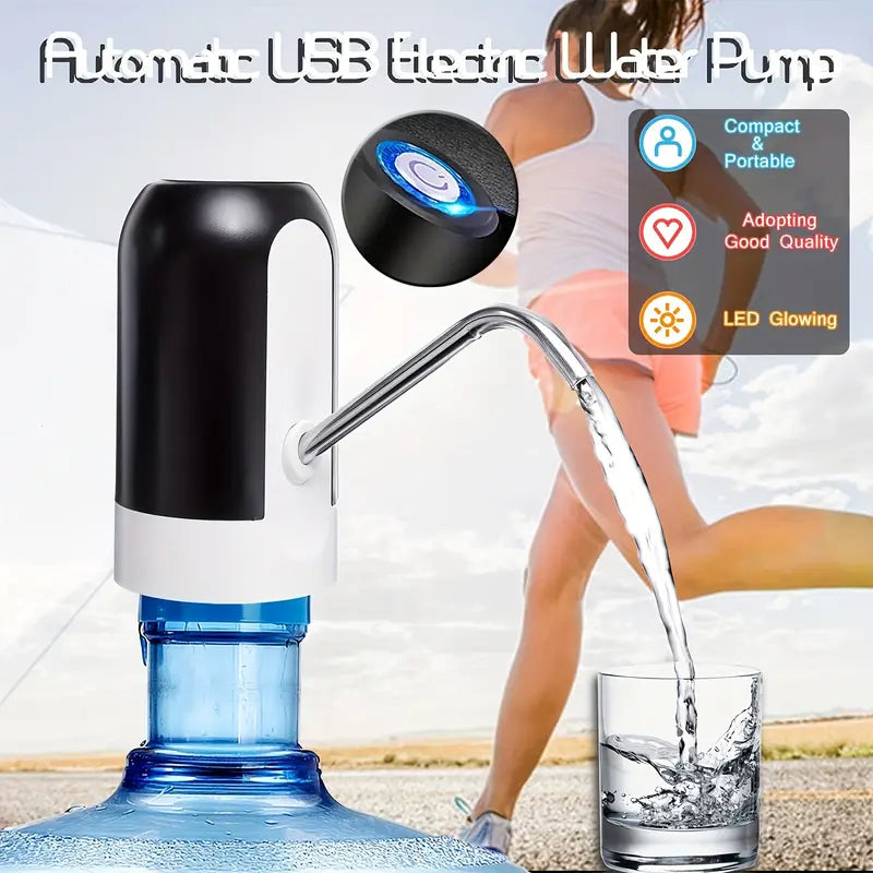 Rechargeable Automatic Water Dispenser Pump, Water Bottle Pump dispenser USB Charging Drinking mini Portable Electric dispenser pump for house and office, etc.