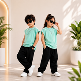 Mint Green Korean Oversized Baggy Co-Ord Set
