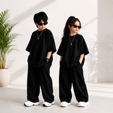 Black Kids Baggy Co-Ord Set – Premium Casual Wear for Boys (1-10 Years)