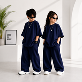 Blue Kids Baggy Co-Ord Set – Premium Casual Wear for Boys (1-10 Years)