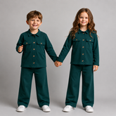 SEE GREEN FULL SLEEVES SHIRT DOUBLE POKET KIDS WEAR