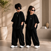 Black Kids Baggy Co-Ord Set – Premium Casual Wear for Boys (1-10 Years)