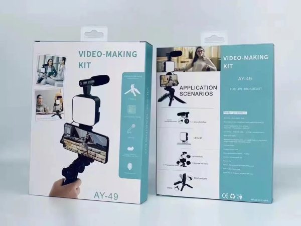 Vlogger Video Making Kits Vlog Microphone Led Fill Light Mini Tripod Mobile Holder Shopcify