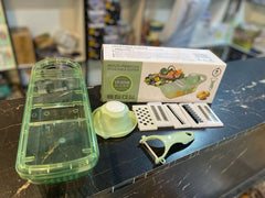 Vegetable Cutter,Mandoline Slicer Adjustable Vegetable Chopper Multifunctional Vegetable Cutter Food Chopper with Hand Guard Sharp Stainless Steel Blades for Vegetables Fruits Home Kitchen Shopcify