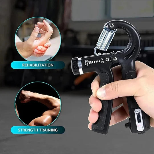 Imported Adjustable Hand Power Exercise Gripper with Counter[random colour]