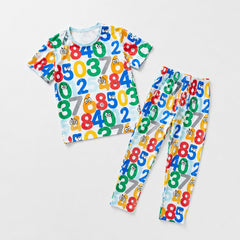 COLOURFUL COUNTING HALF SLEEVES KIDS WEAR