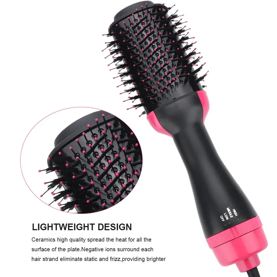 One step Hair Dryer Brush 3 in 1 Negative One Step Hair Dryer & Volumizer Blower Anti-Static Hair Styler Curler Hair Straightener Brush