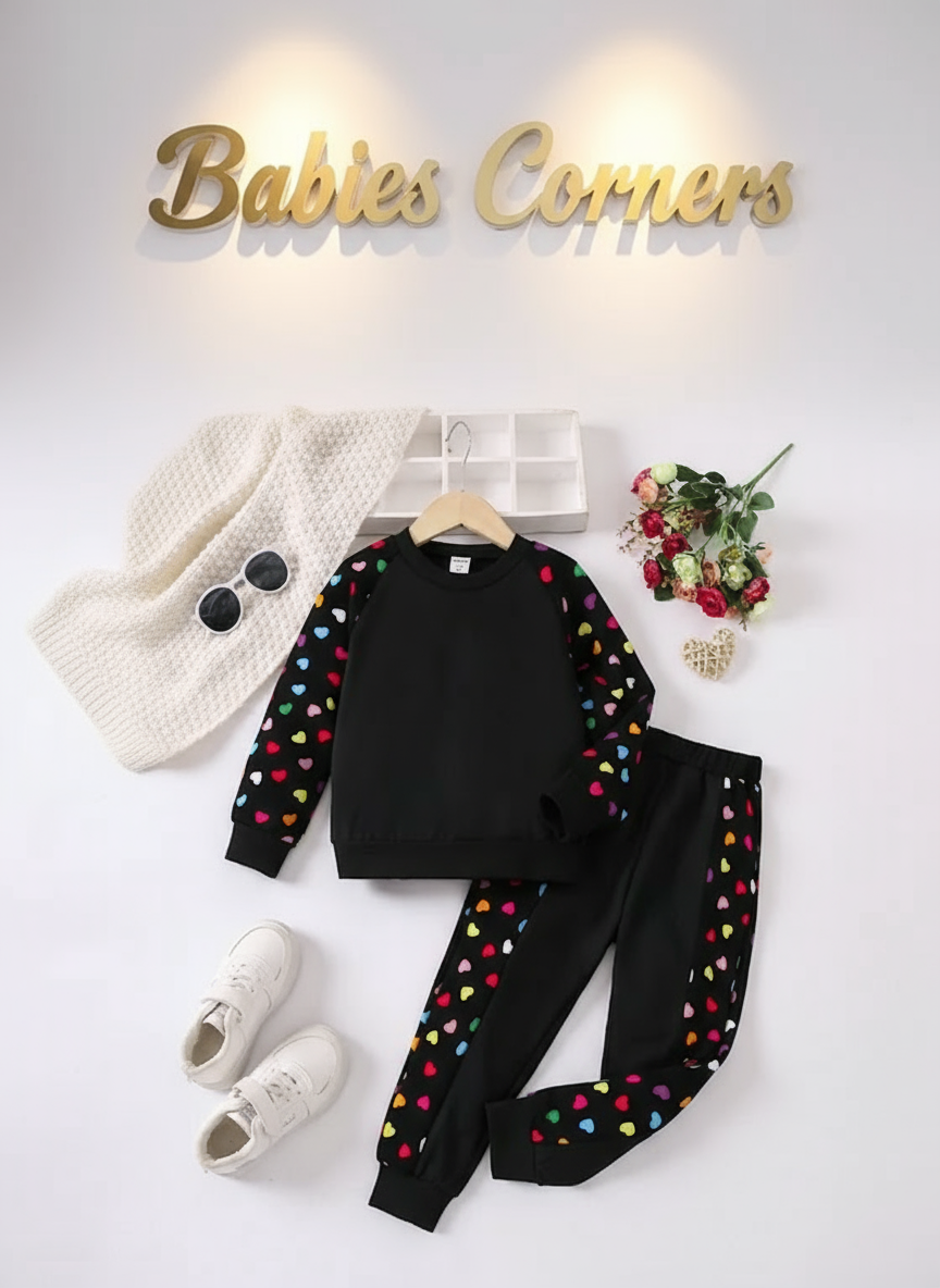 BLACK HEART KIDS WINTER PANEL TRACKSUIT