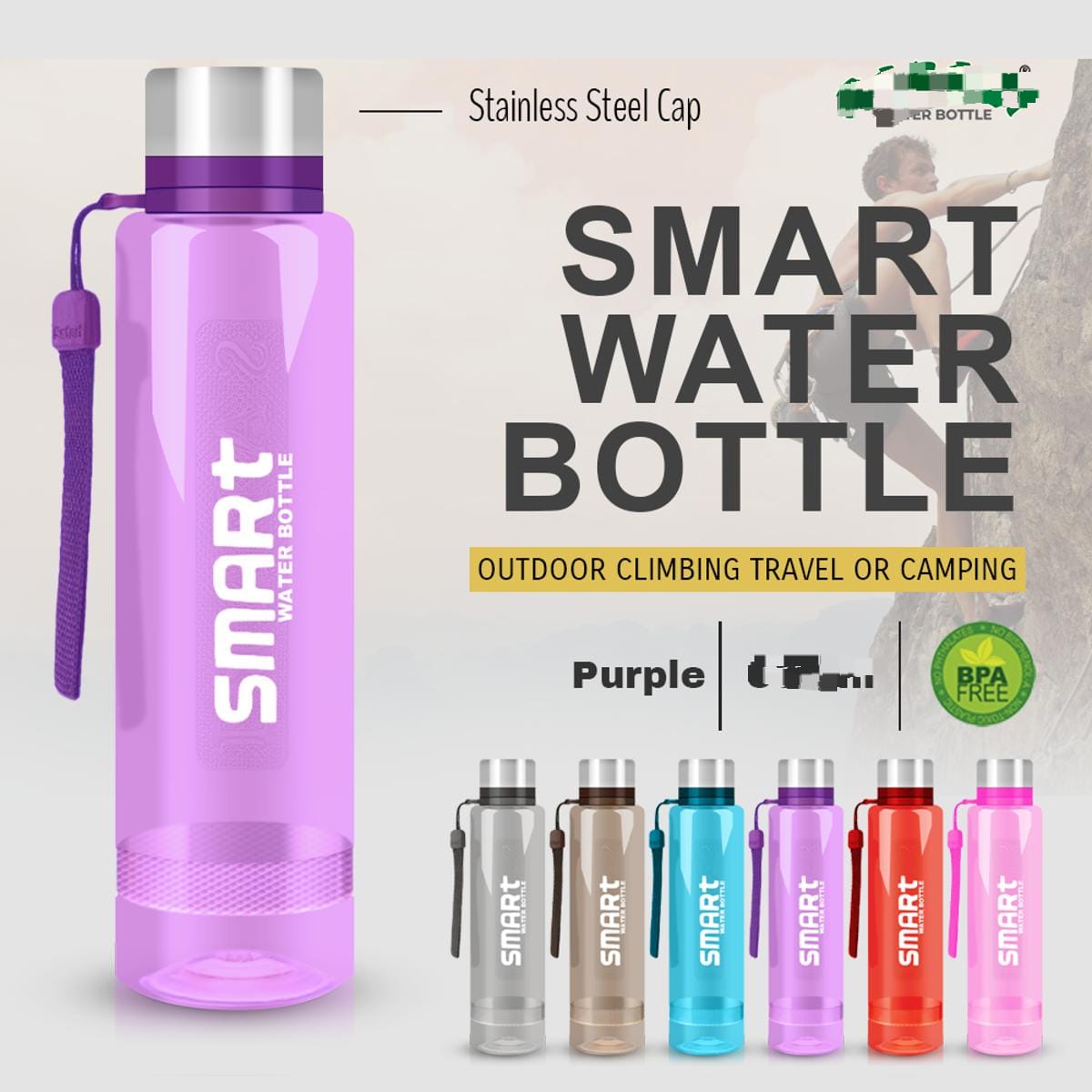 Plastic Solo Smart Water Bottle [random colour]