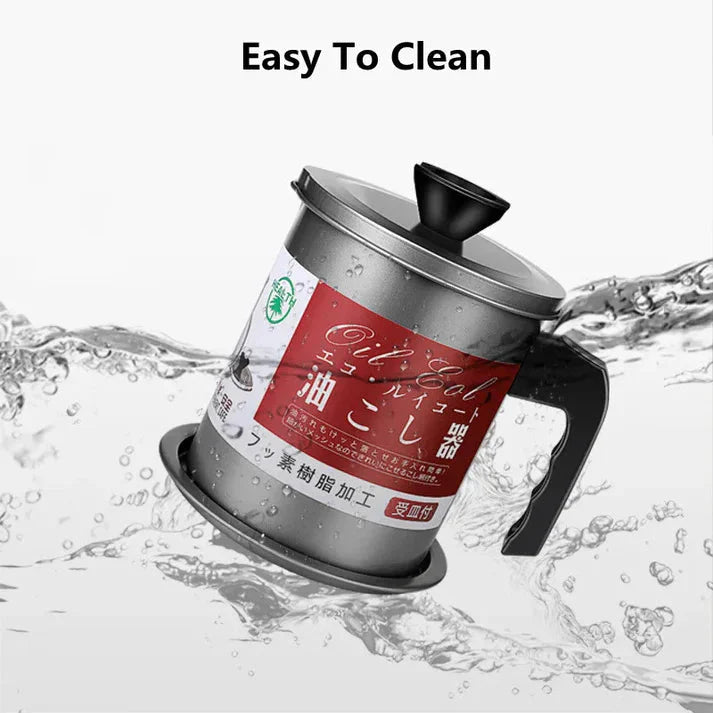 Kitchen Oil Filter Pot Stainless Steel Shopcify