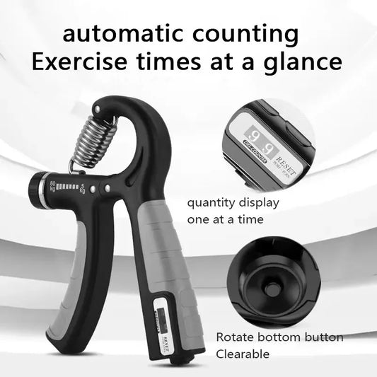 Imported Adjustable Hand Power Exercise Gripper with Counter[random colour]