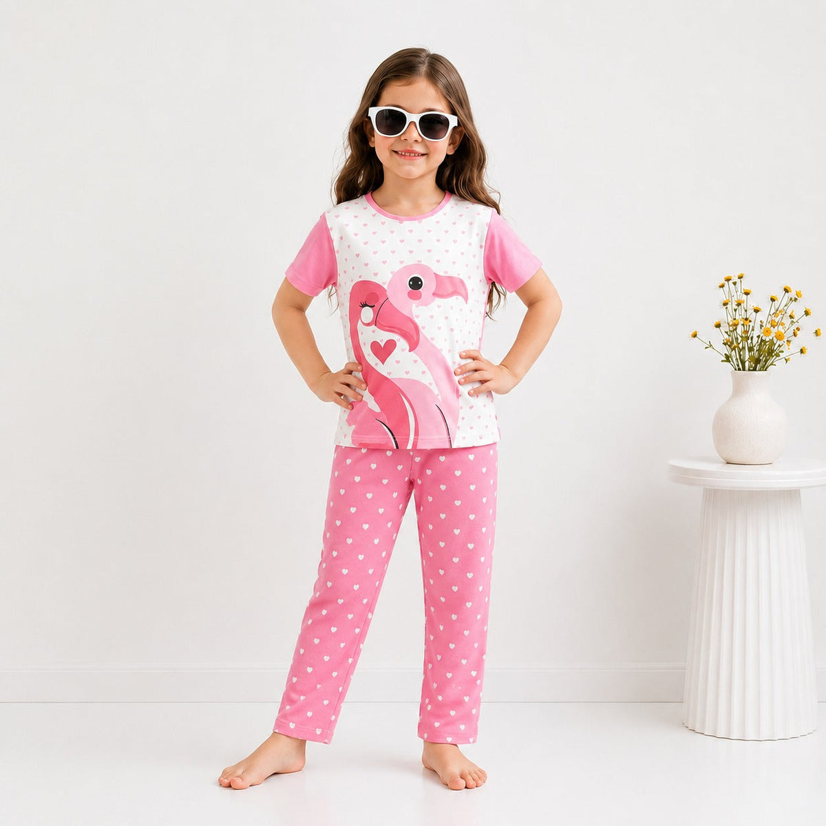 PINK DOUBLE DUCKLIN SHIRT KIDS WEAR