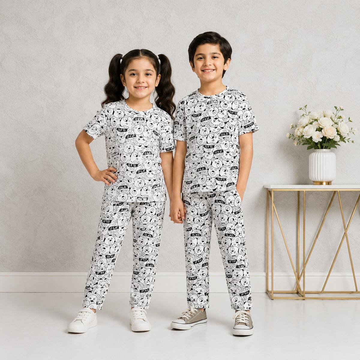 CRAZY BEAR HALF SLEEVES KIDS WEAR
