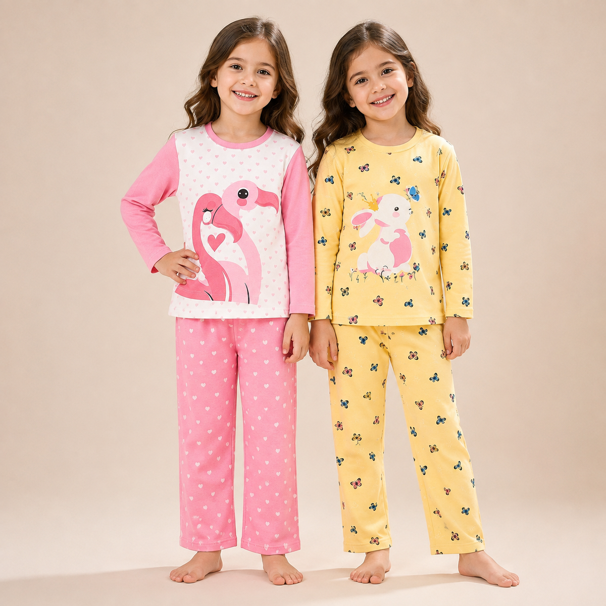 Pink Double style Duck + Yellow Rabbit Butterfly (Pack of 2)