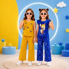 Yellow Riboon Set + Blue Cute Girl  (Pack of 2)