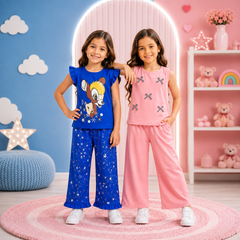 Blue Cute Girl Set + Pink Riboon Set  (Pack of 2)