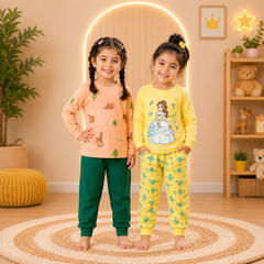 Peach Bear And Tree Set  + Yellow Princess Set (Pack of 2)