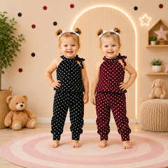 Black Dot + Maroon Dot  Short Set (Pack of 2)