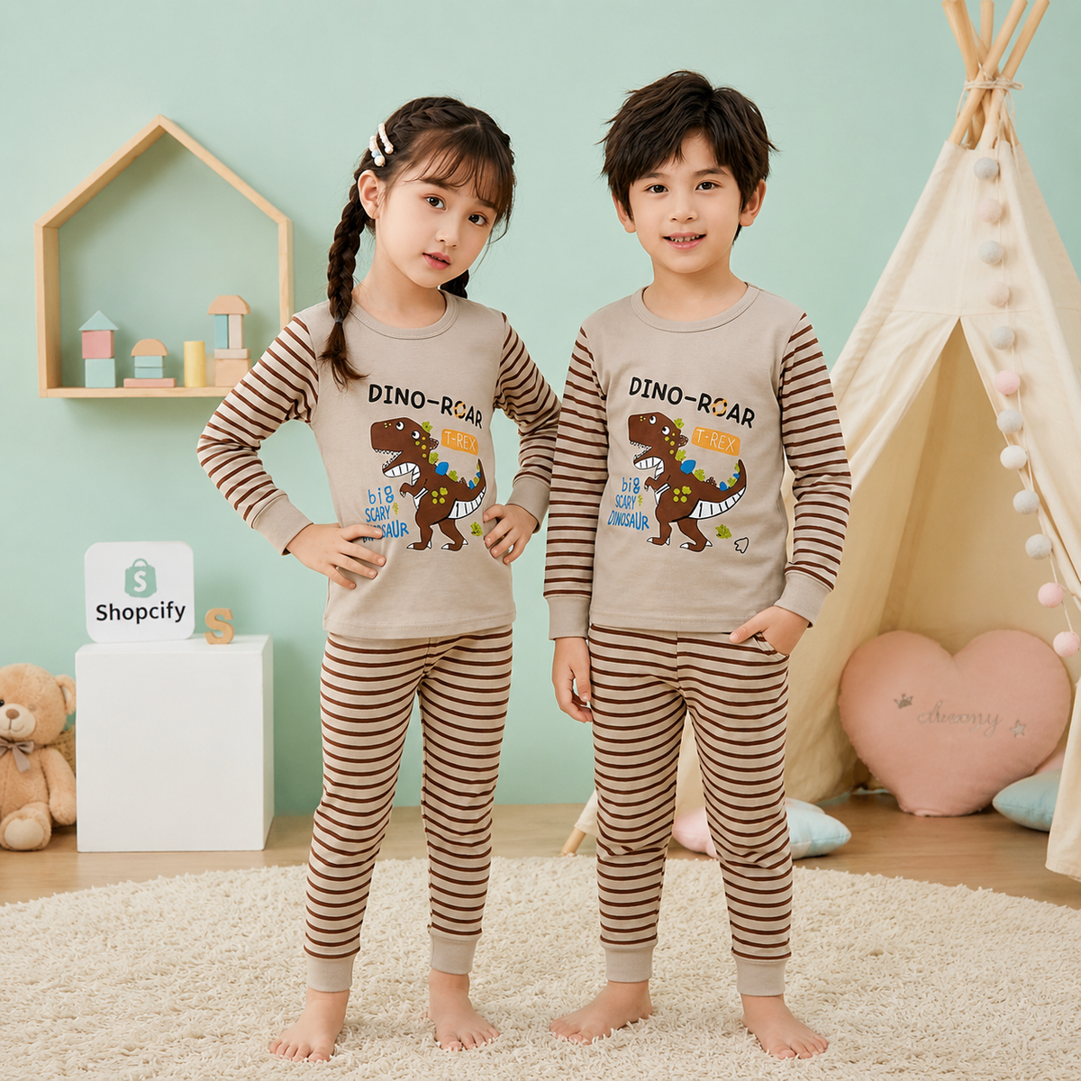 DINO ROOR PRINTED KIDS WEAR