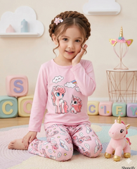 Pink unicon rainbow Printed Kids Wear