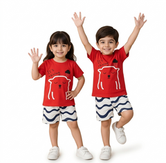 Its Raining Printed Short Sleeve Kids Wear