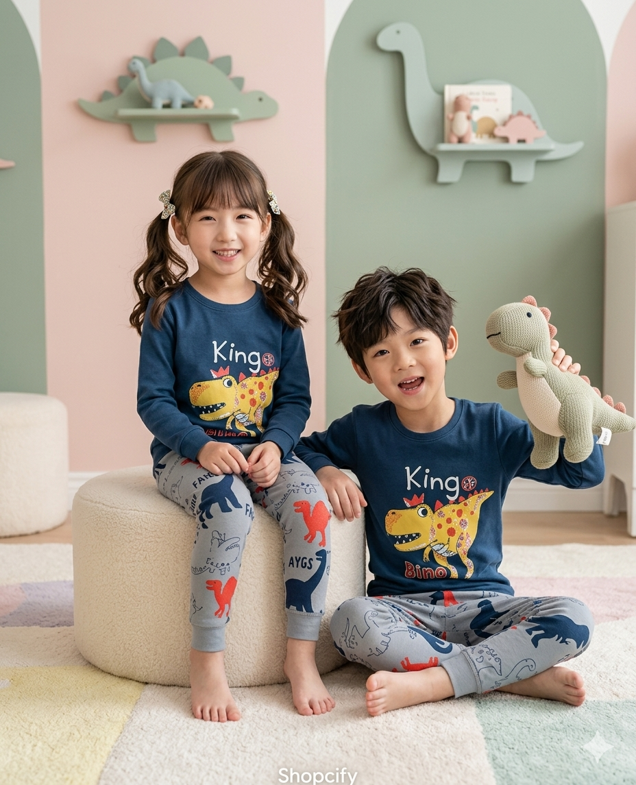 KING DINO PRINTED KIDS WEAR