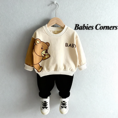 CUTE TADDY BEAR KIDS WINTER PANEL TRACKSUIT