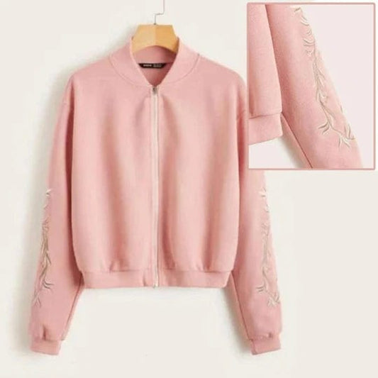 PINK EMBROIDERED JACKET FOR WOMEN