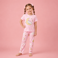 PINK MOON VILD PAJAMA PRINTED KIDS WEAR
