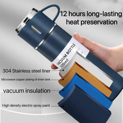Stainless Steel Vacuum Thermal Flask Set [Random Colours] Shopcify