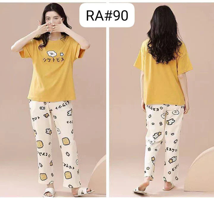 Three Emoji Printed Women's PJ Sets