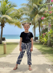 BLACK PLAN SHIRT & PRINTED Trouser KIDS WEAR