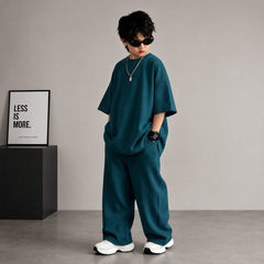 Zinc Blue Kids Baggy Co-Ord Set – Premium Casual Wear for Boys (1-10 Years)