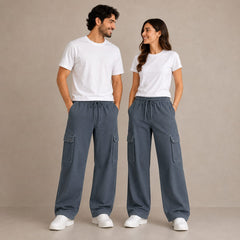 Charcol Gray  Unisex 6-Pocket Cargo Trousers