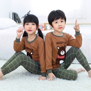 BROWN BEAR PRINTED KIDS WEAR