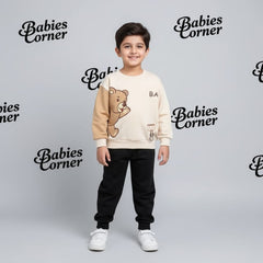 CUTE TADDY BEAR KIDS WINTER PANEL TRACKSUIT