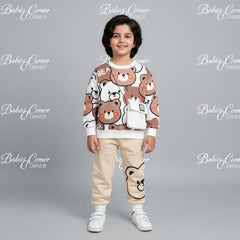 WHITE BEAR POCKET STYLE WINTER KIDS TRACSUIT