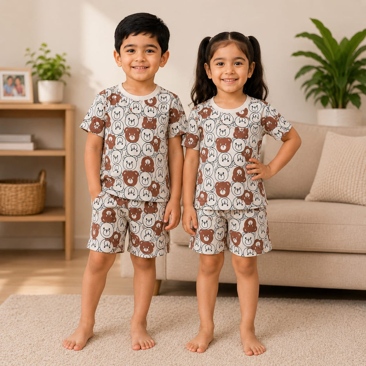 Adorable Teddy Bear Matching Twin Set for Boys & Girls