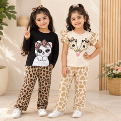 Kitty & Giraffe Kids Outfit (Pack of 2)