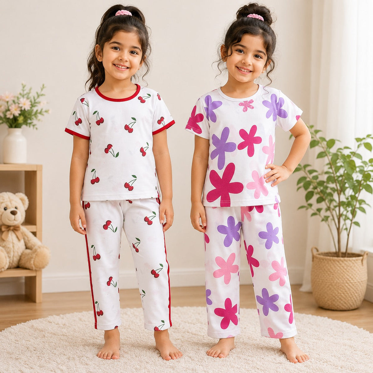 Cherry & Blossom Night Suit (Pack of 2)