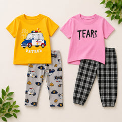 Police Patrol & Classic Check Co-Ord Set (Pack of 2)