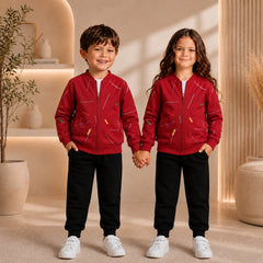 RED STRIPE PREMIUM WINTER KIDS TRACKSUITS