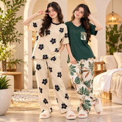 Women’s Floral & Tropical Print Suit Set ( Pack of Two )