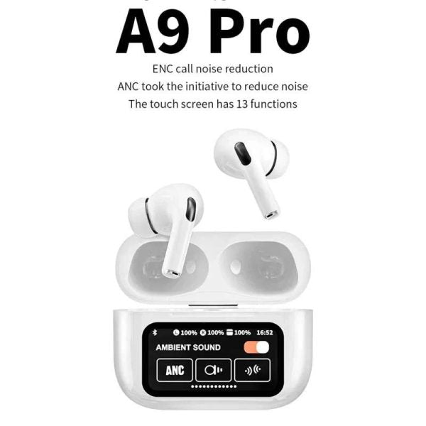 A9 Pro LCD Touch Screen Earbuds - (IMPORTED)