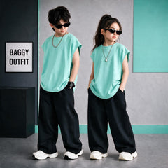 Mint Green Korean Oversized Baggy Co-Ord Set