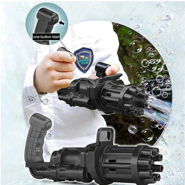 Automatic Bubble Gun 8 Holes For Kids | Water Gatling Play Gun For Boys & Girls (random Color)