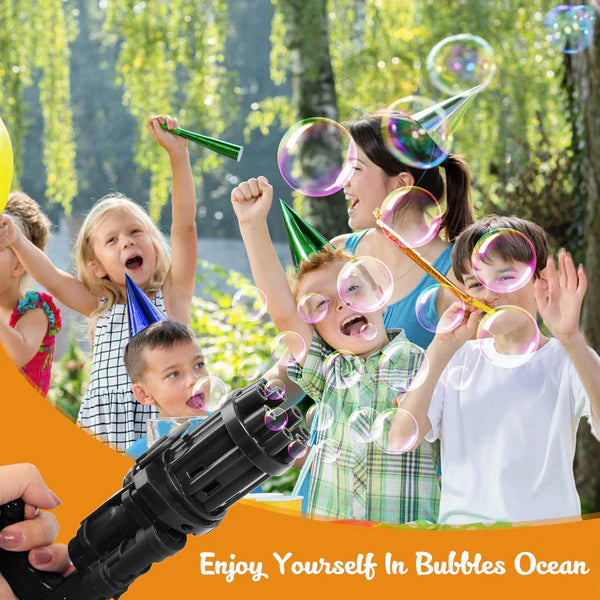 Automatic Bubble Gun 8 Holes For Kids | Water Gatling Play Gun For Boys & Girls (random Color)